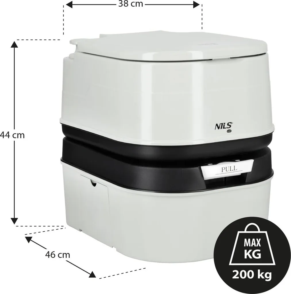 WC chimique portable 24 Litres - Toilettes mobiles pour camping-car