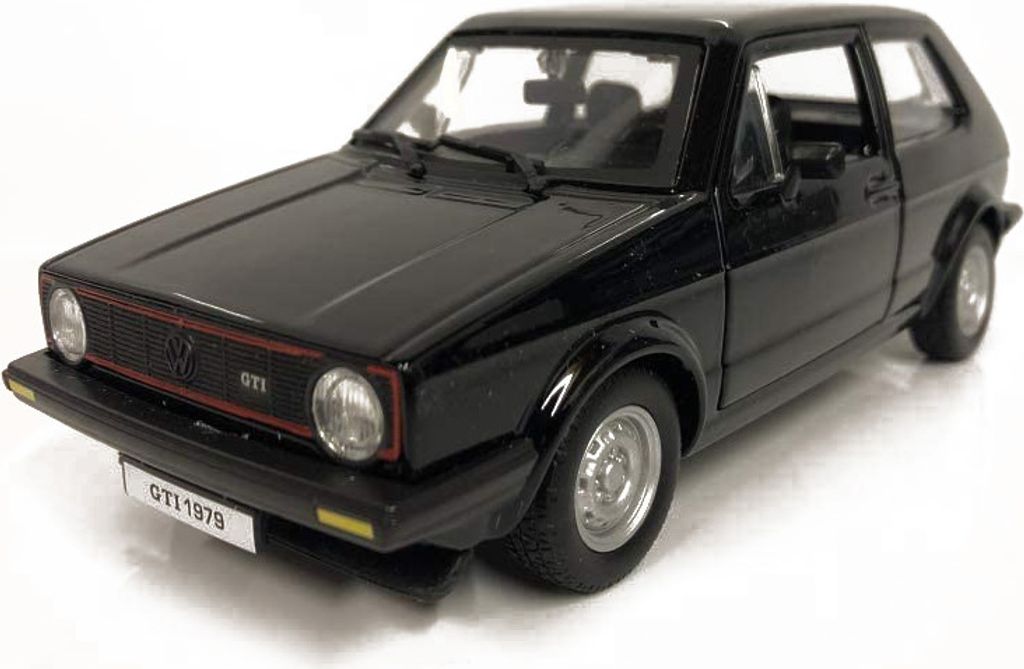 Bburago - Modellauto - VW Golf 1 GTI 1979 (schwarz, Maßstab Produktbild 