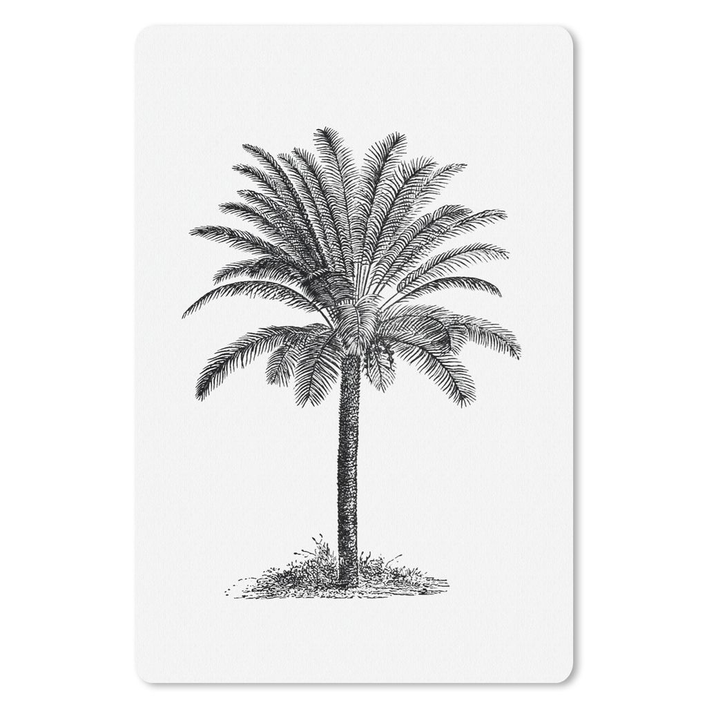 MuchoWow Mauspad Mousepad Retro - Palme 18x27 cm - Mousepads - Maus Mat - Pad - Mausunterlage