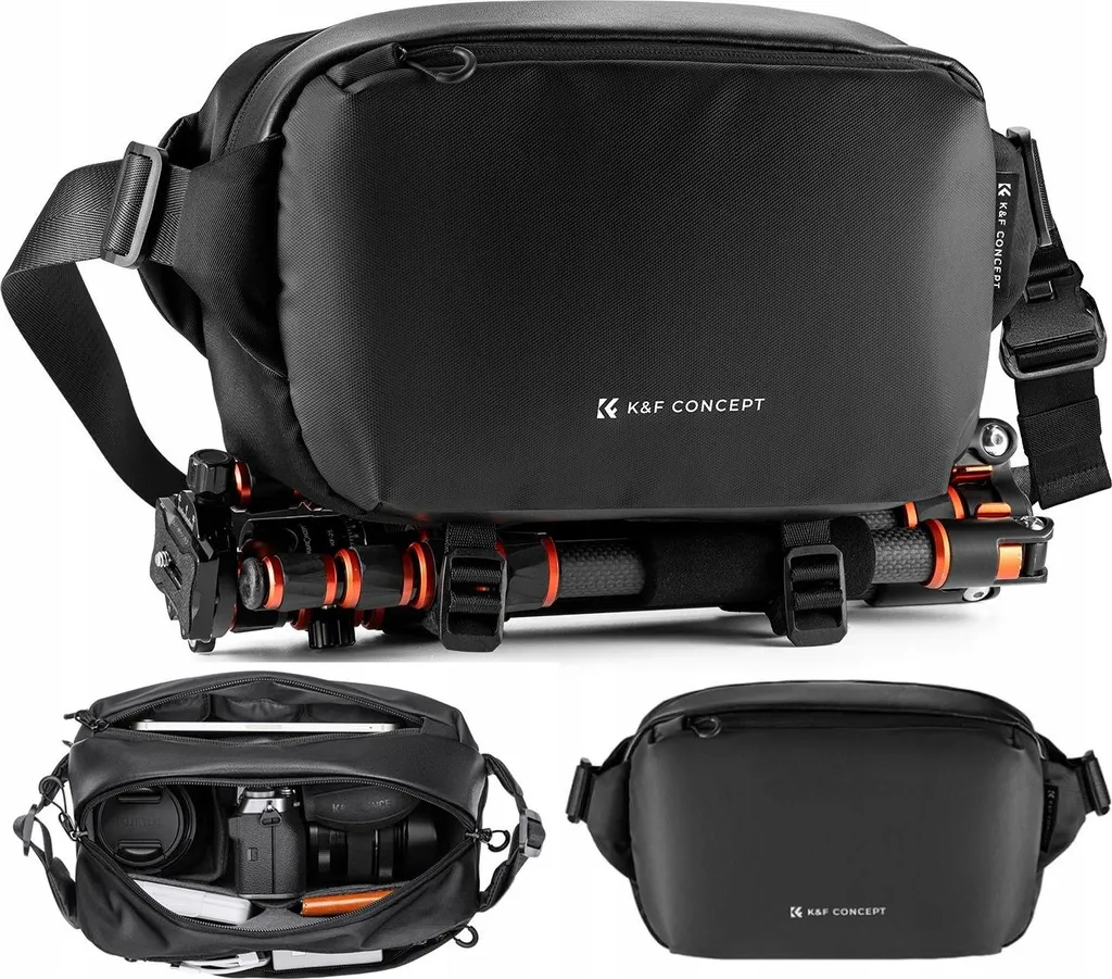 Étui appareil photo 10L K&F étanche noir avec poche smartphone