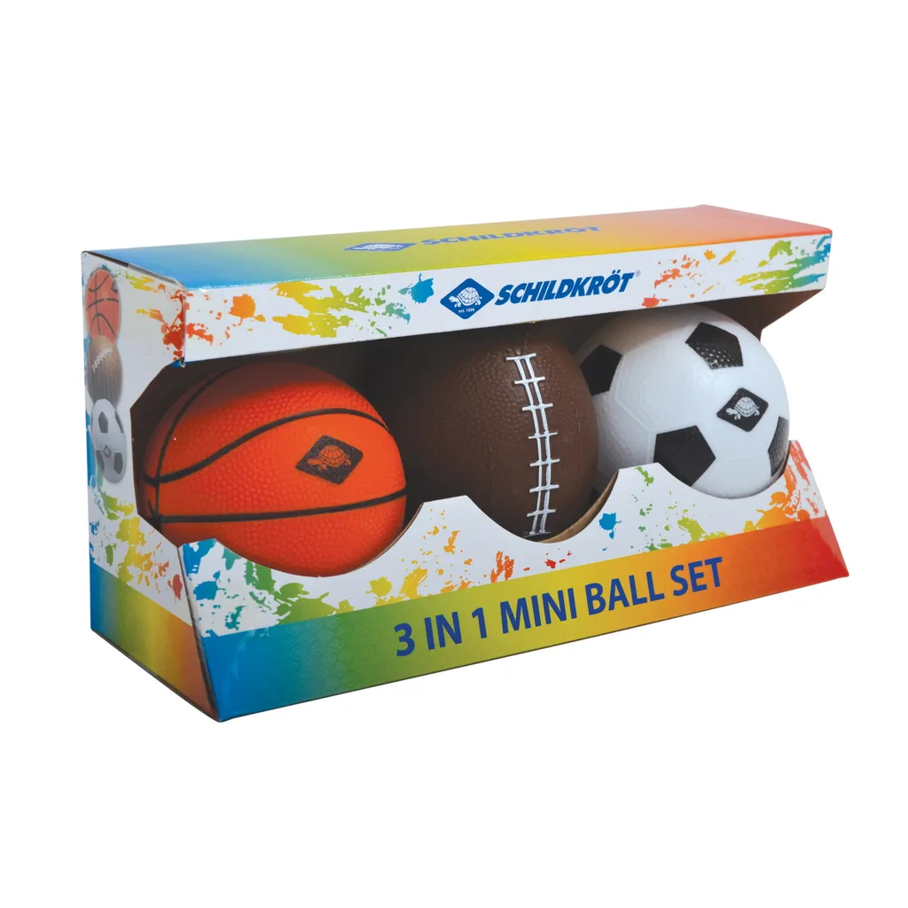 Set de 3 Mini Ballons Multisport 3 en 1 en Mousse Haute Densité Durable