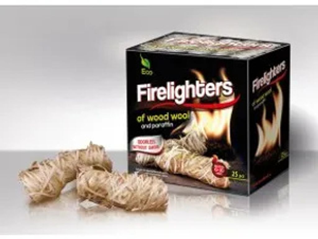 Anzündwolle (25 Stück) Kaminanzünder Grill-Smoker-Ofen Produktbild 