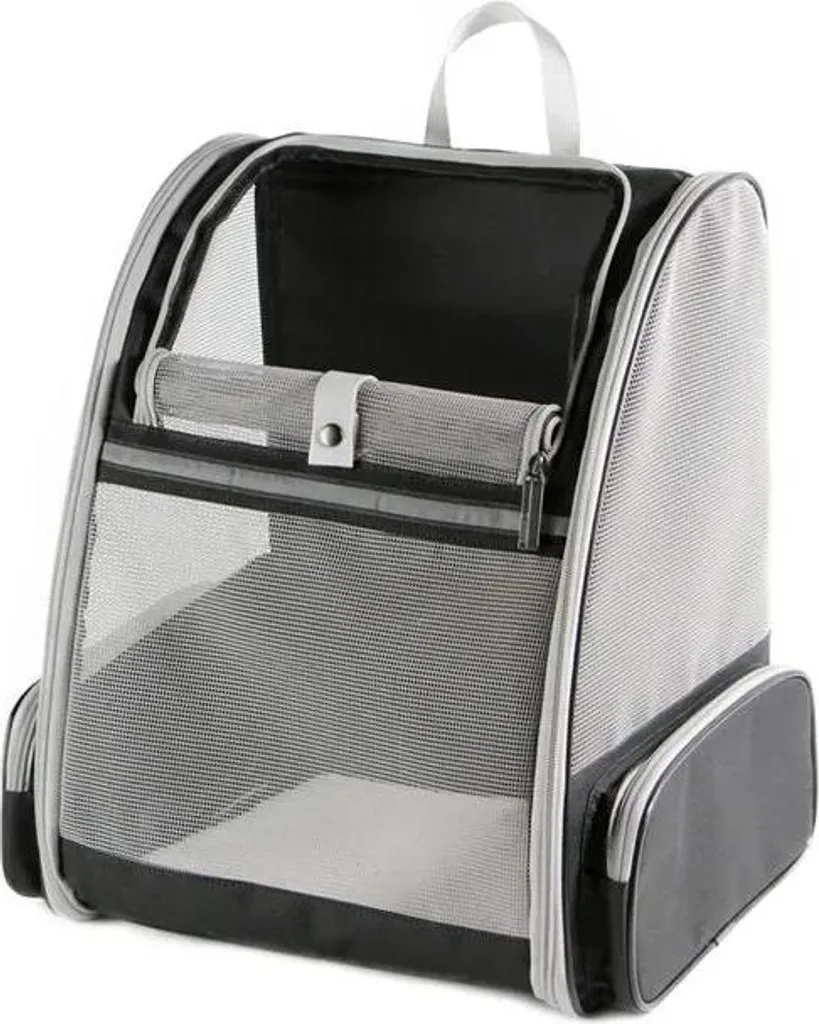 Sac transport chat gris anti-stress grande capacité facile à porter