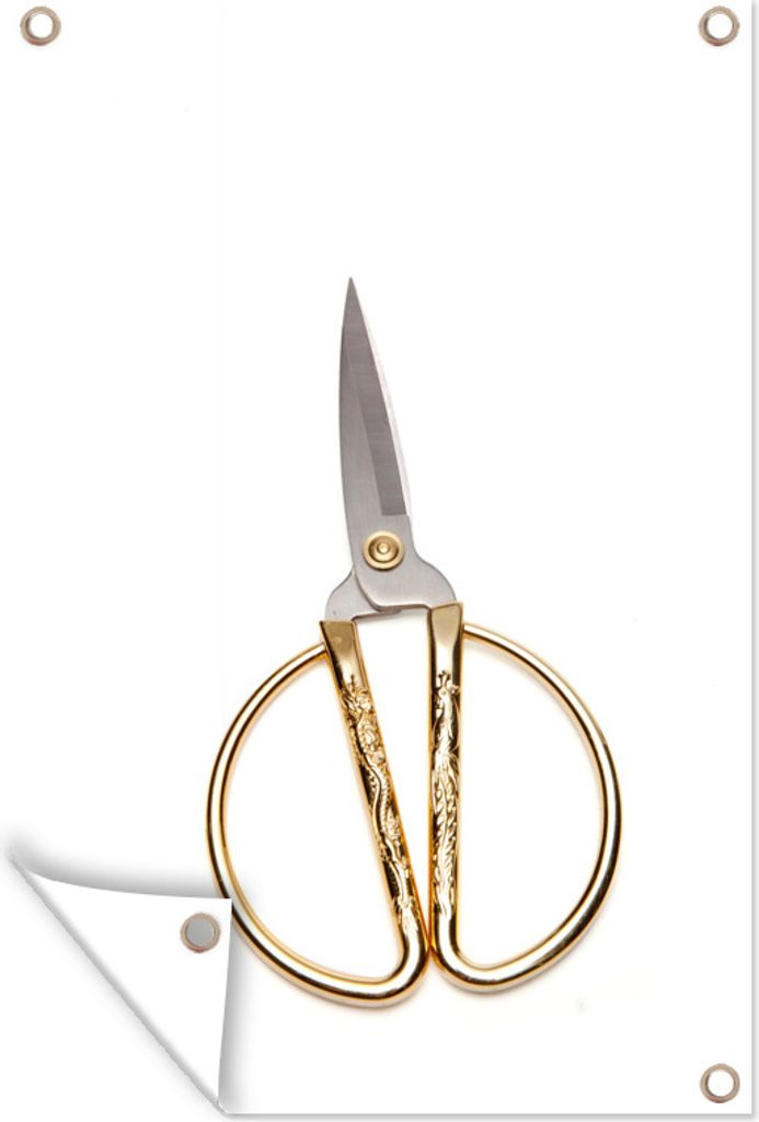 MuchoWow 60x90 cm Outdoor-Poster Gartendeko Sichtschutz Garten Poster für den Garten Traditionelle chinesische Schere