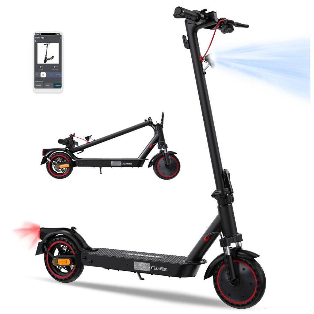 E-Scooter mit Straßenzulassung 25km/19km/h 36V7.8Ah Elektroroller bis 120kg APP