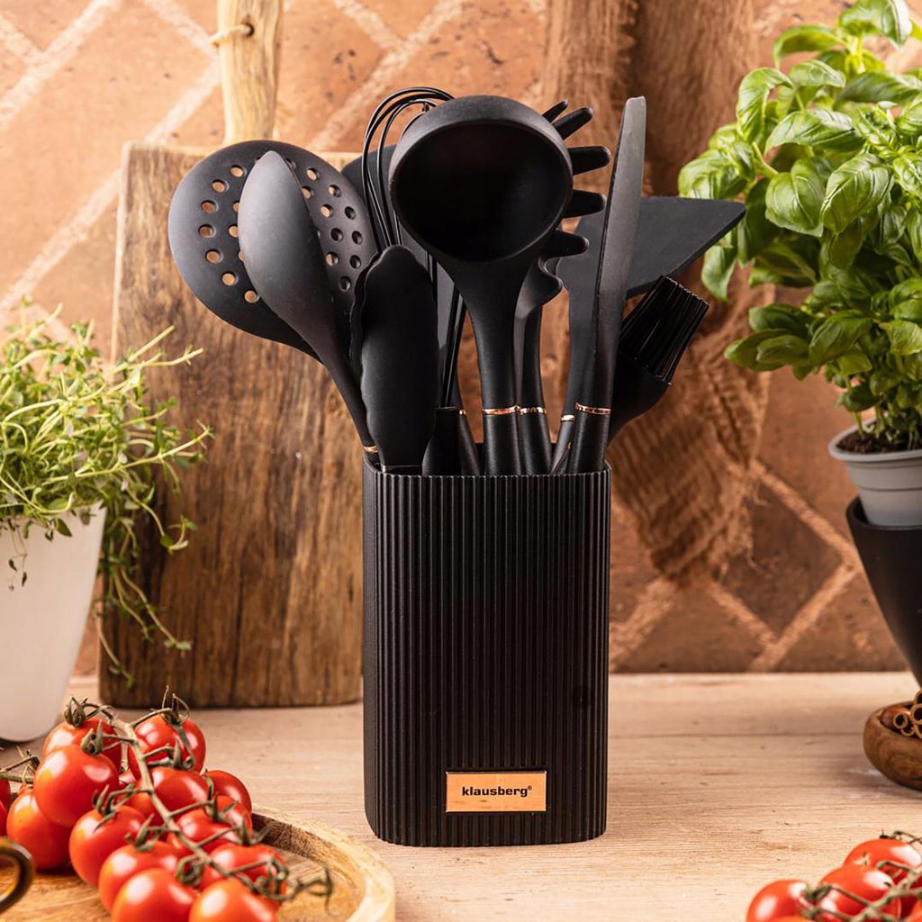 Set di utensili da cucina, 12 pezzi in silicone (lavabili in