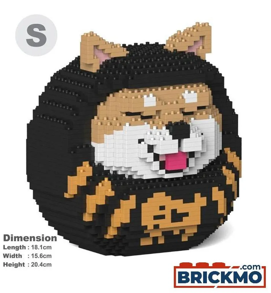 Statue Shiba Daruma JEKCA en Briques avec Système de Vis Intégré