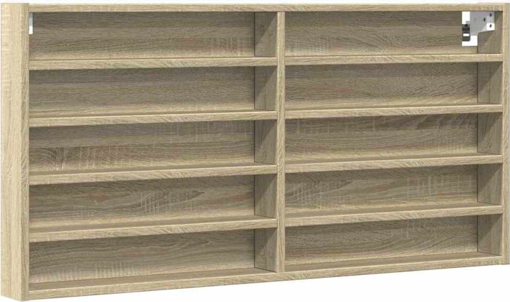 vidaXL Vitrinenschrank Sonoma-Eiche 100x8,5x50 cm Holzwerkstoff