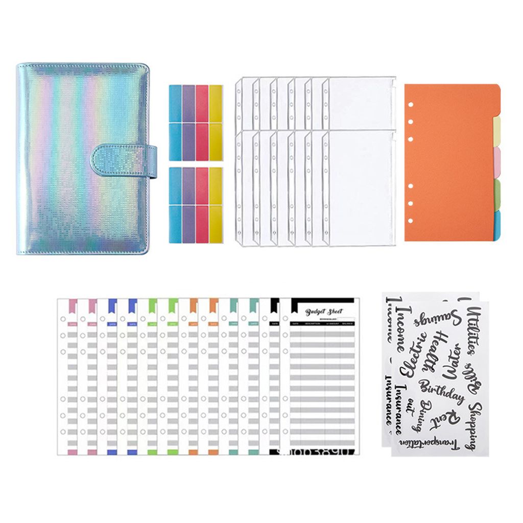 1 Set A6 Tagebuch Notebook Laser wasserdichte Magnetschnalle Staubdicht reibungsloses Schreibreisebuch für Schüler-Blau A