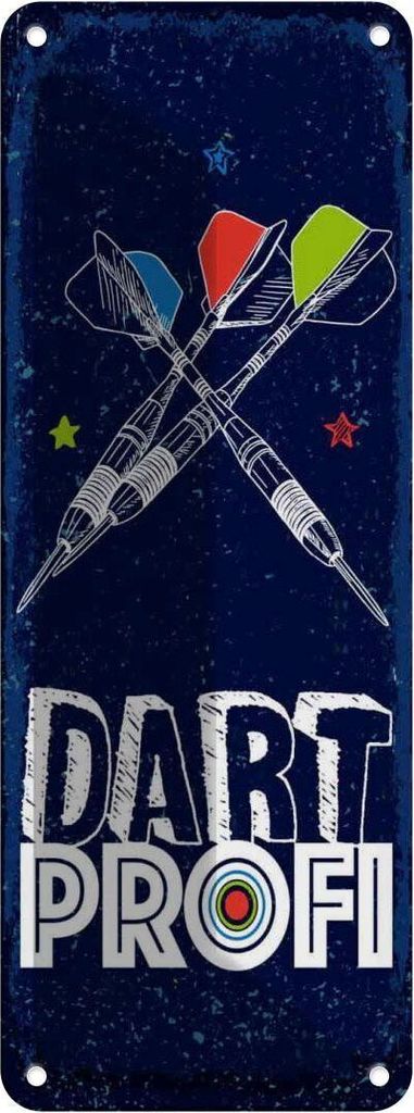 vianmo Blechschild 27x10 cm Dart Profi Dartpfeile