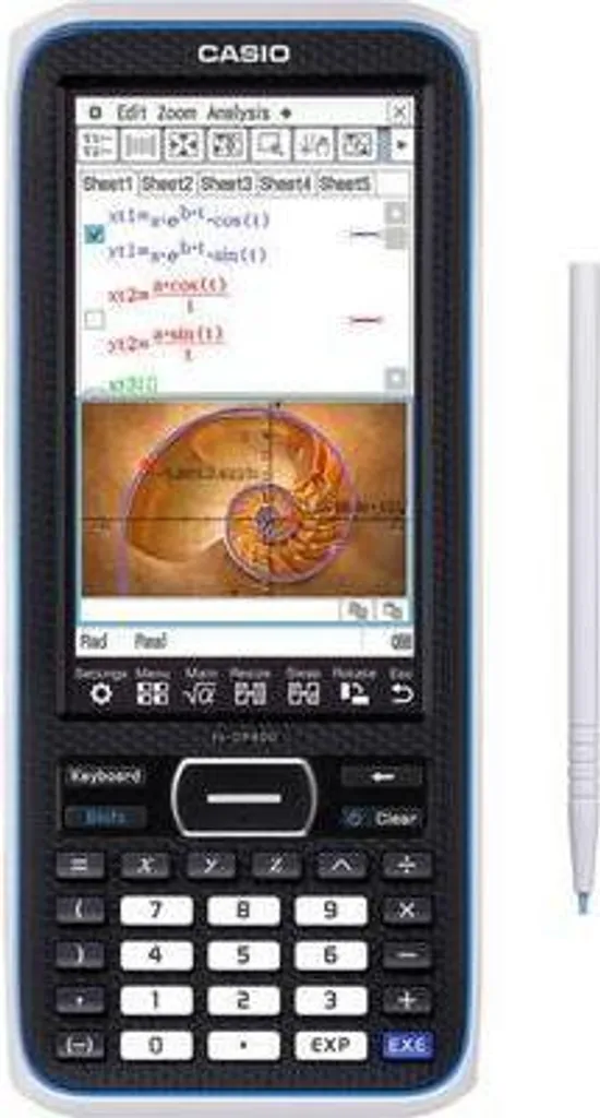 Etui Antichoc Casio fx-CP400 Coque Rigide avec Poche Accessoires Noire