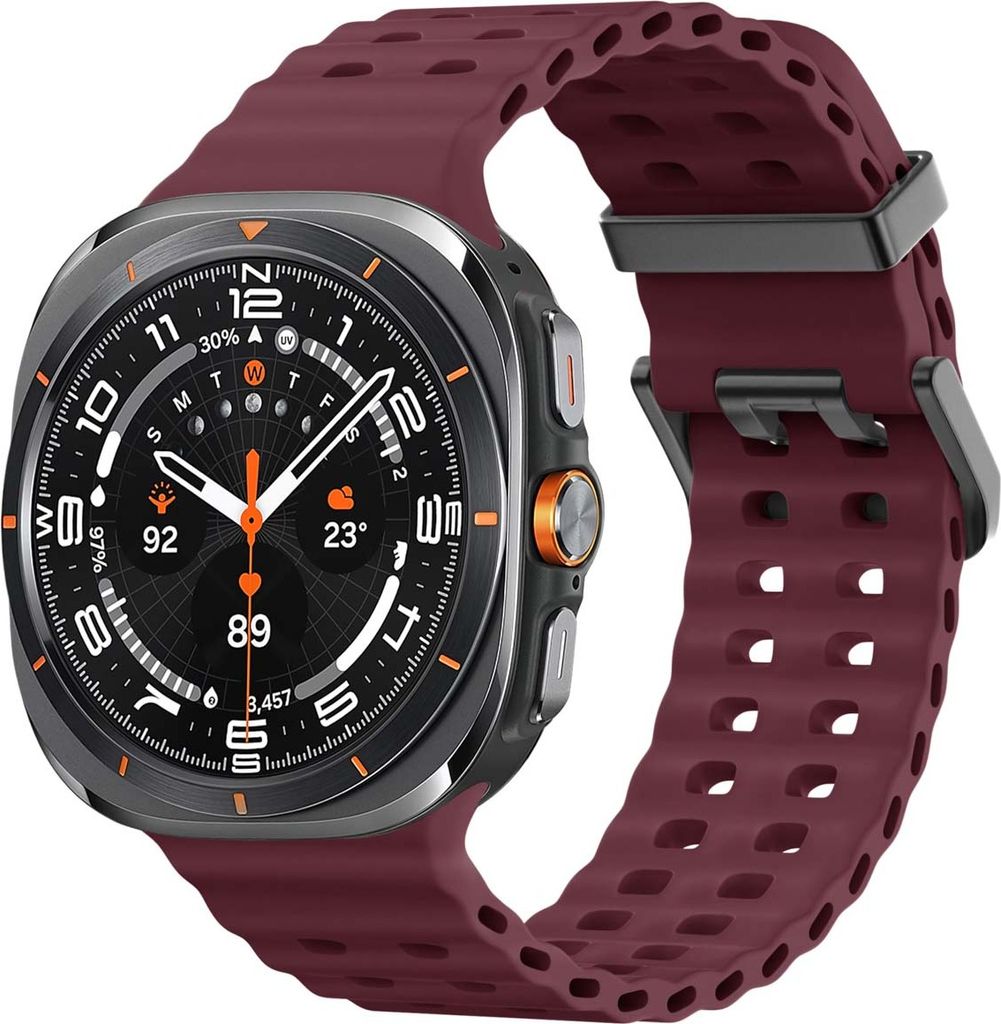 imoshion Ocean Silikonarmband für das Samsung Galaxy Watch Ultra (2024/2025) - Wine Red