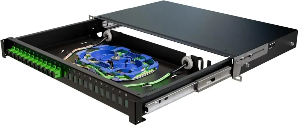 Stalflex Commutateur Optique Rack 19 pouces 1U 24x Simplex LC/PC Noir