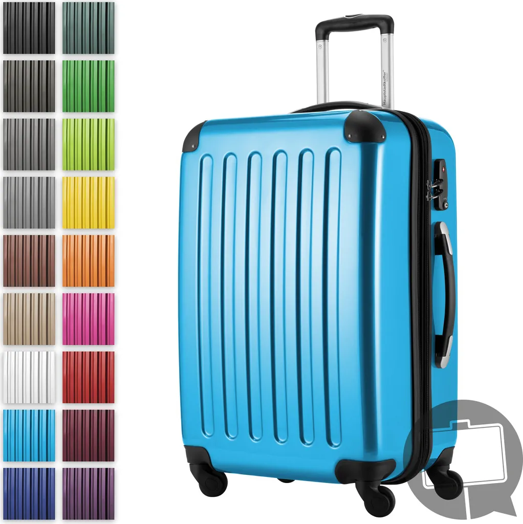 Valigia Rigida Hauptstadtkoffer Alex 74L - Blu Ciano Espandibile