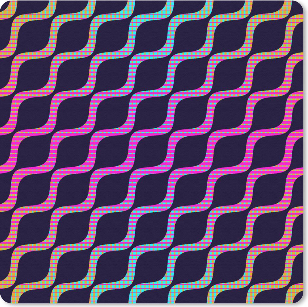 MuchoWow Mauspad Mousepad Design - Abstrakt - Neon 30x30 cm - Mousepads - Maus Mat - Pad - Mausunterlage - Gaming