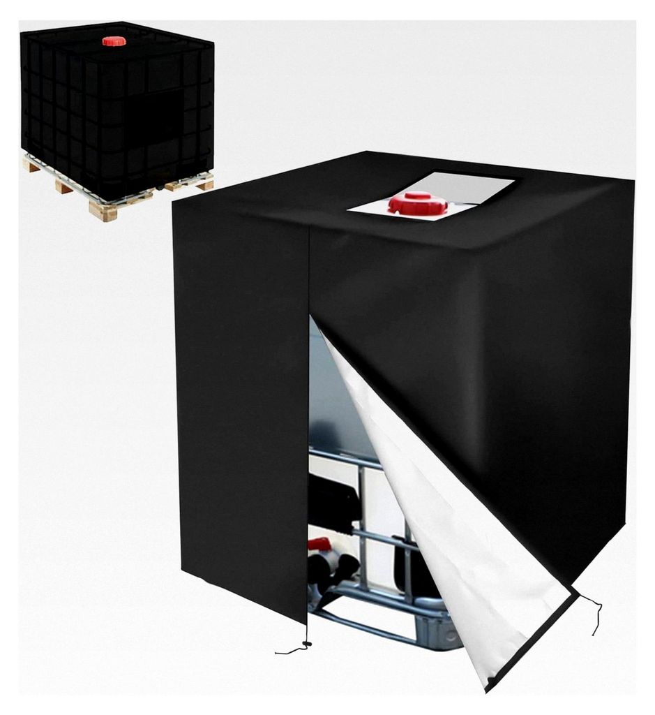 Abdeckung für IBC Tank 1000L wasserdicht mit UV-Schutz und Reißverschluss 420D
