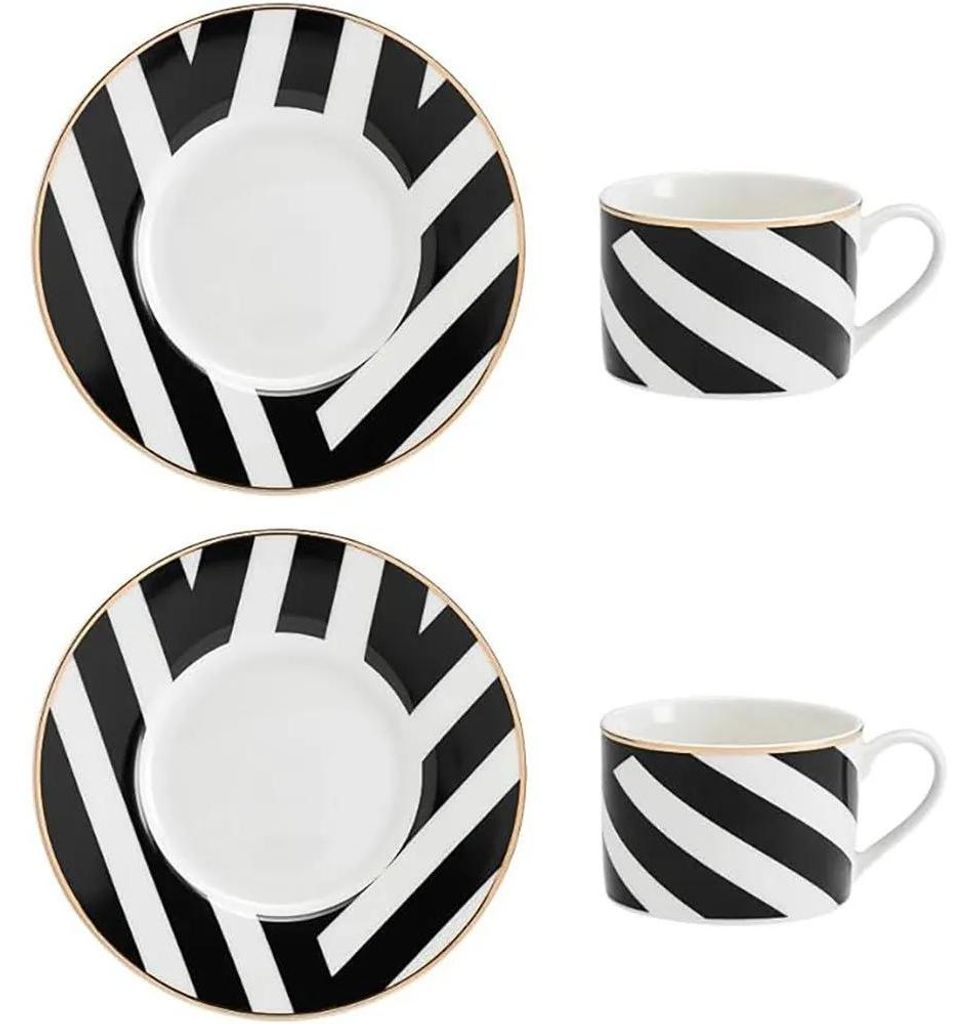 Zestaw porcelanowych filiżanek do herbaty i spodków Mikasa Zdjęcie produktu 