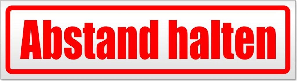 Abstand halten Magnetschild Schild magnetisch