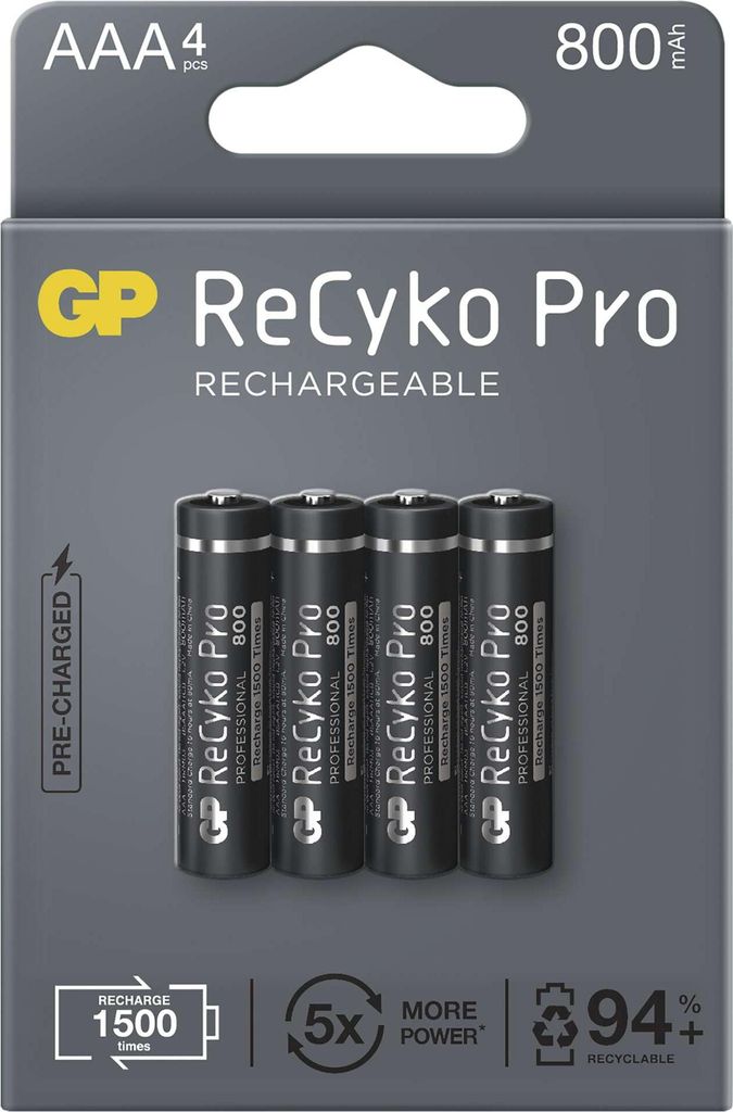 GP Nabíjecí baterie ReCyko Pro Professional AAA (HR03), 4 ks, B22184