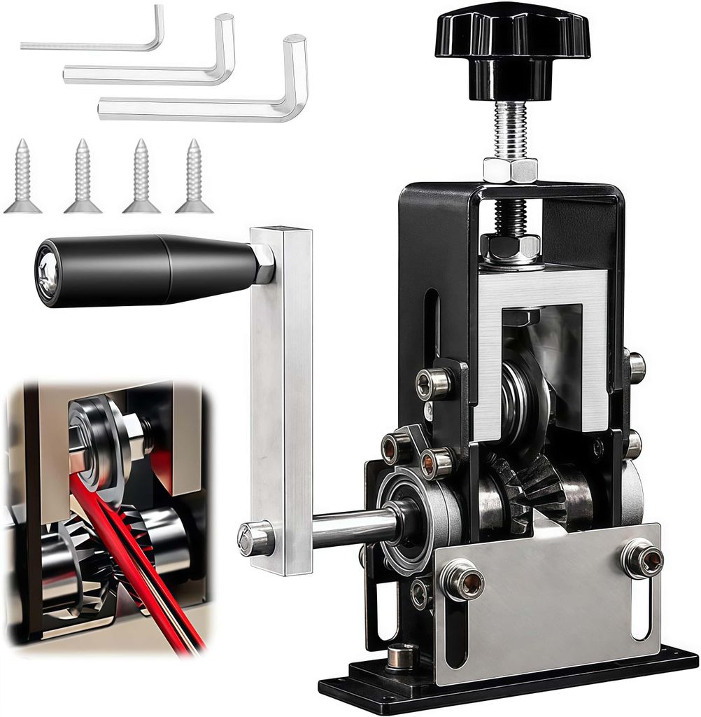 Manuelle oder bohrbetriebene Abisoliermaschine, Abisoliermaschine für 1–20 mm Altdraht, Handkurbel-Abisolierwerkzeug für Recycling von Kupfersc...