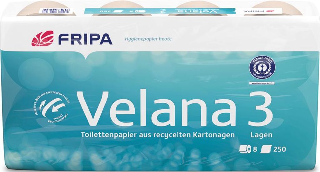 Fripa Toilettenpapier Velana 3-lagig braun