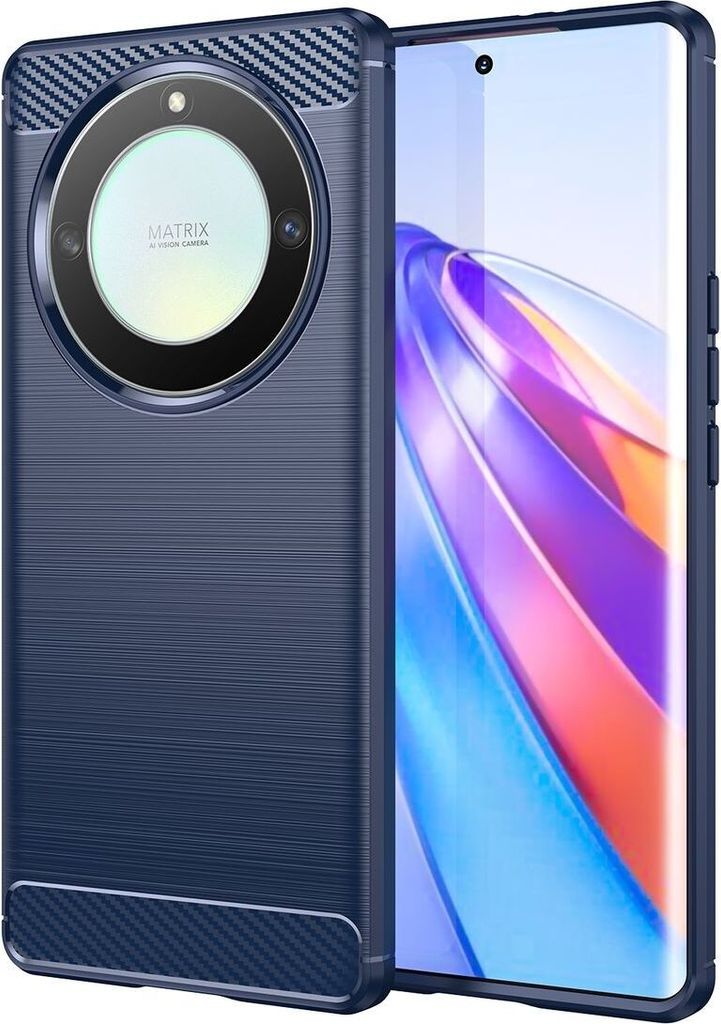 König Design Hülle kompatibel mit Kunststoff Soft Handyhülle - Handy Case Blau