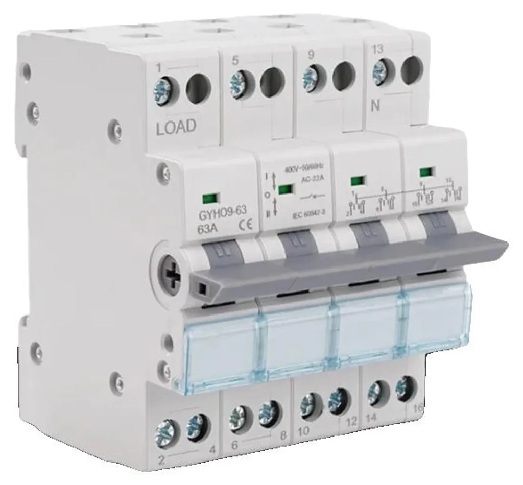 Commutateur manuel 4P 63A 400V CA en thermoplastique haute résistance