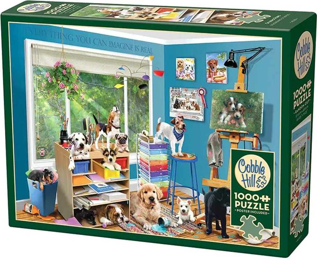 Puzzle adulte 1000 pièces chiens rigolos Barking Assistants G3 illustré