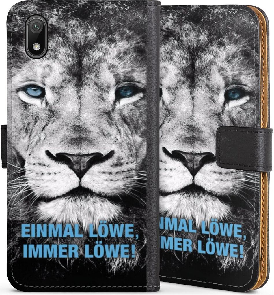 DeinDesign Klapphülle für Huawei Y5 (2019) Handytasche Lederhülle Tasche Löwe Offizielles Lizenzprodukt TSV 1860 München