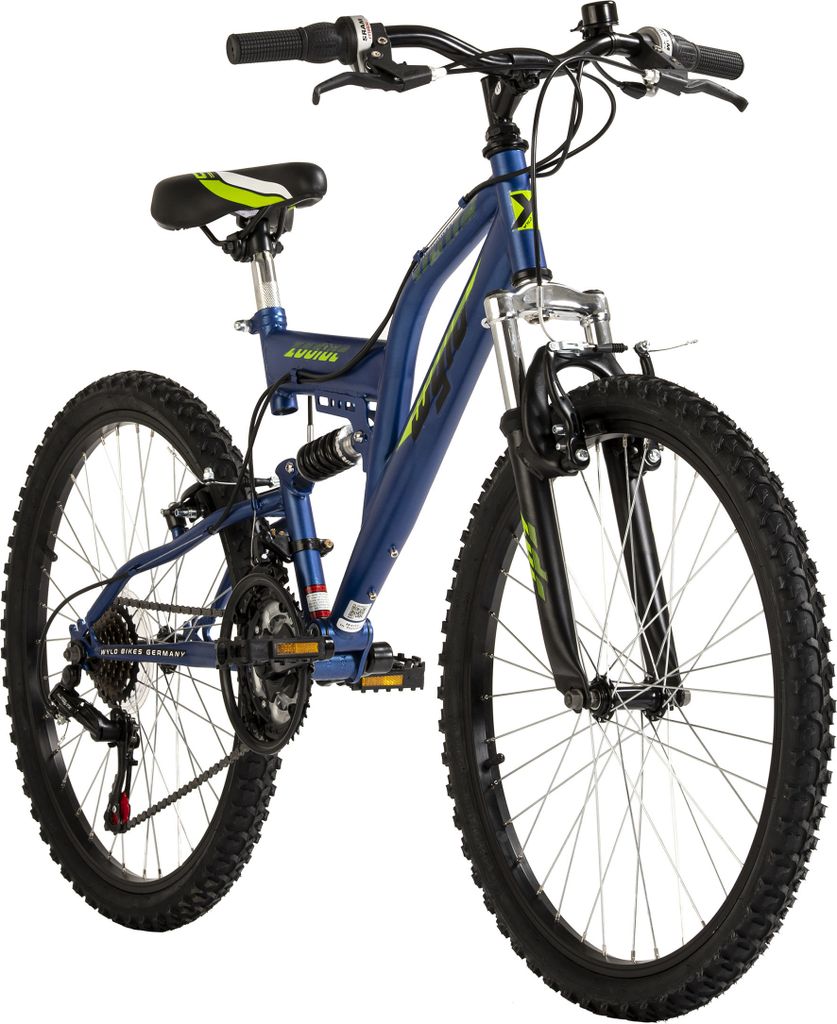 WYLD Kinder-Mountainbike Fully 24'' Zodiac 18 Gänge RH 38 cm WYLD 302K, 303K