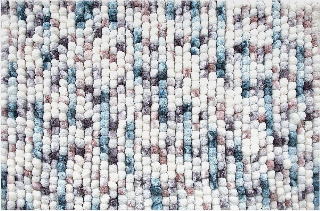 Badteppich Badematte Duschvorleger Mikrofaser Hochflor | flauschig | rutschhemmend | geeignet für Fußbodenheizung | 60x90 cm | Berry
