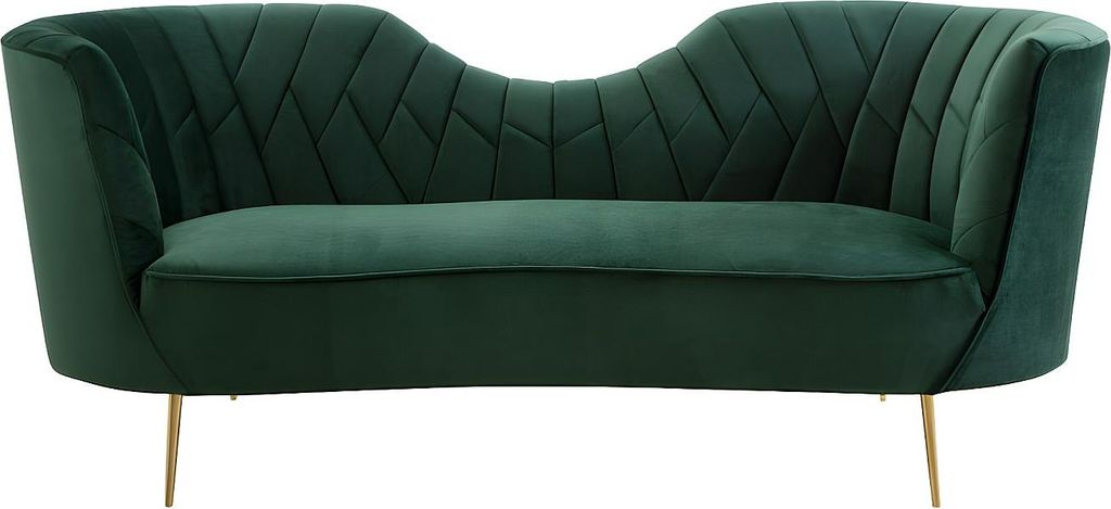 ADELE 3-Sitzer-Sofa aus Velours - Farbe dunkelgrün von Pascal Morabito
