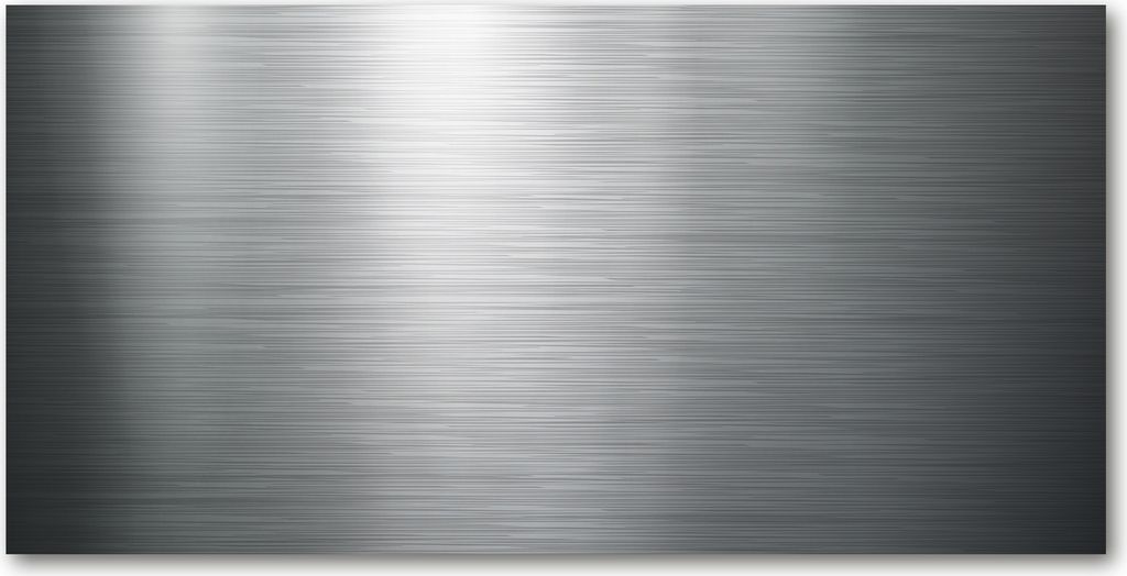 Tulup Glas-Bild -140x70- Wandkunst Dekorative Wand für Küche & Wohnzimmer - Kunst: modern & klassisch - Metall-Textur - Silber
