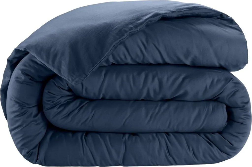 Fini les draps rêches : Housse de couette en satin de coton Uni soyeuse