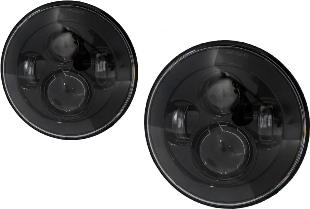 Pack Phares LED 7" : Remplacez vos Phares Wrangler Faibles en Noir