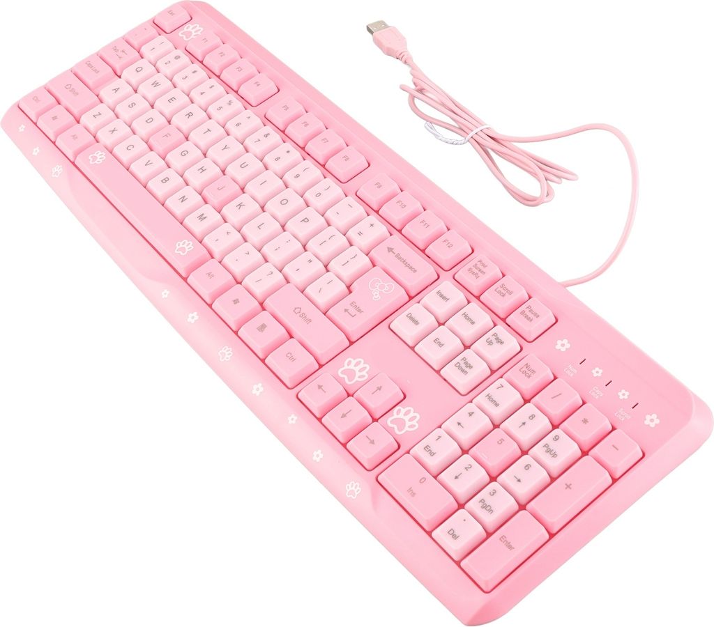 Klávesnice, USB, drátová, ultratenká, roztomilá kreslená, Obrázek produktu 2