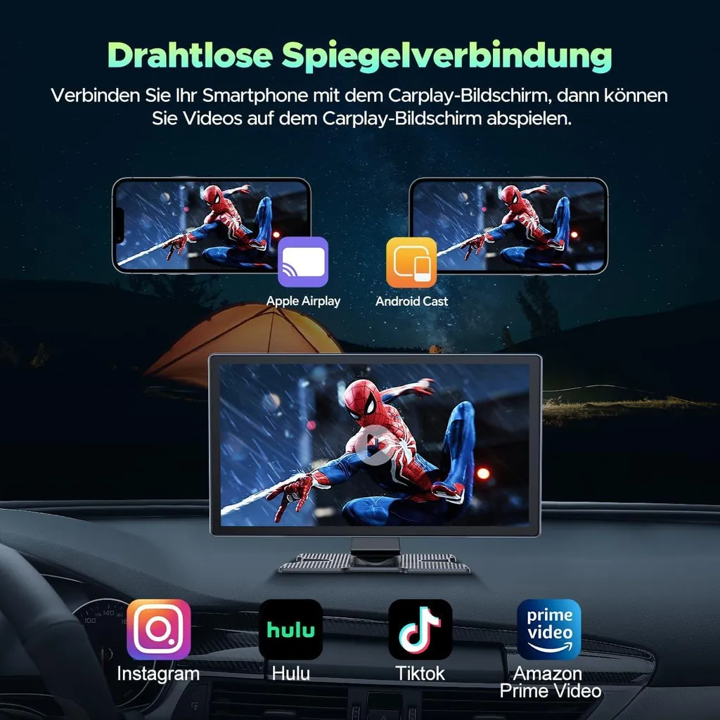 Autoradio CarPlay sans fil avec Écran Android Fluide et Bluetooth 5.0