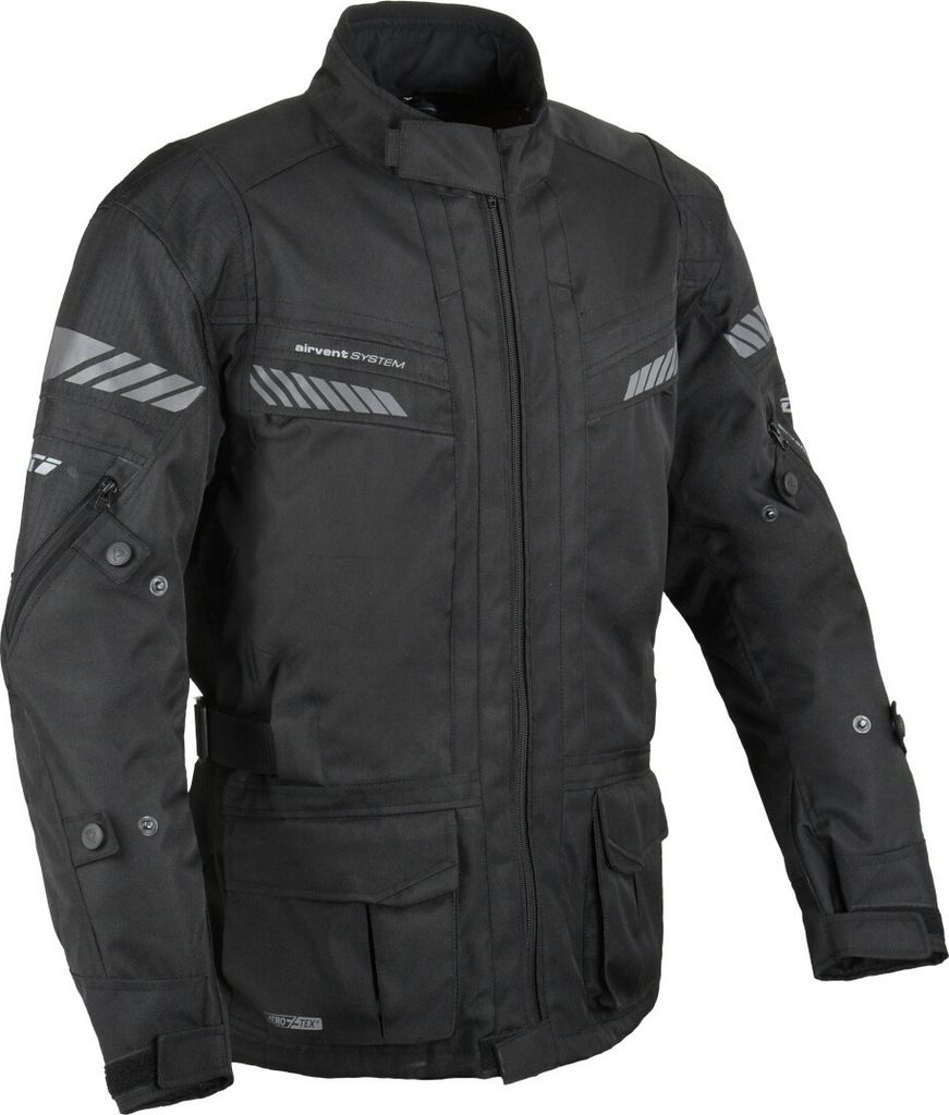 DIFI Explore Aerotex Solid wasserdichte Motorrad Textiljacke, schwarz, 3XL
