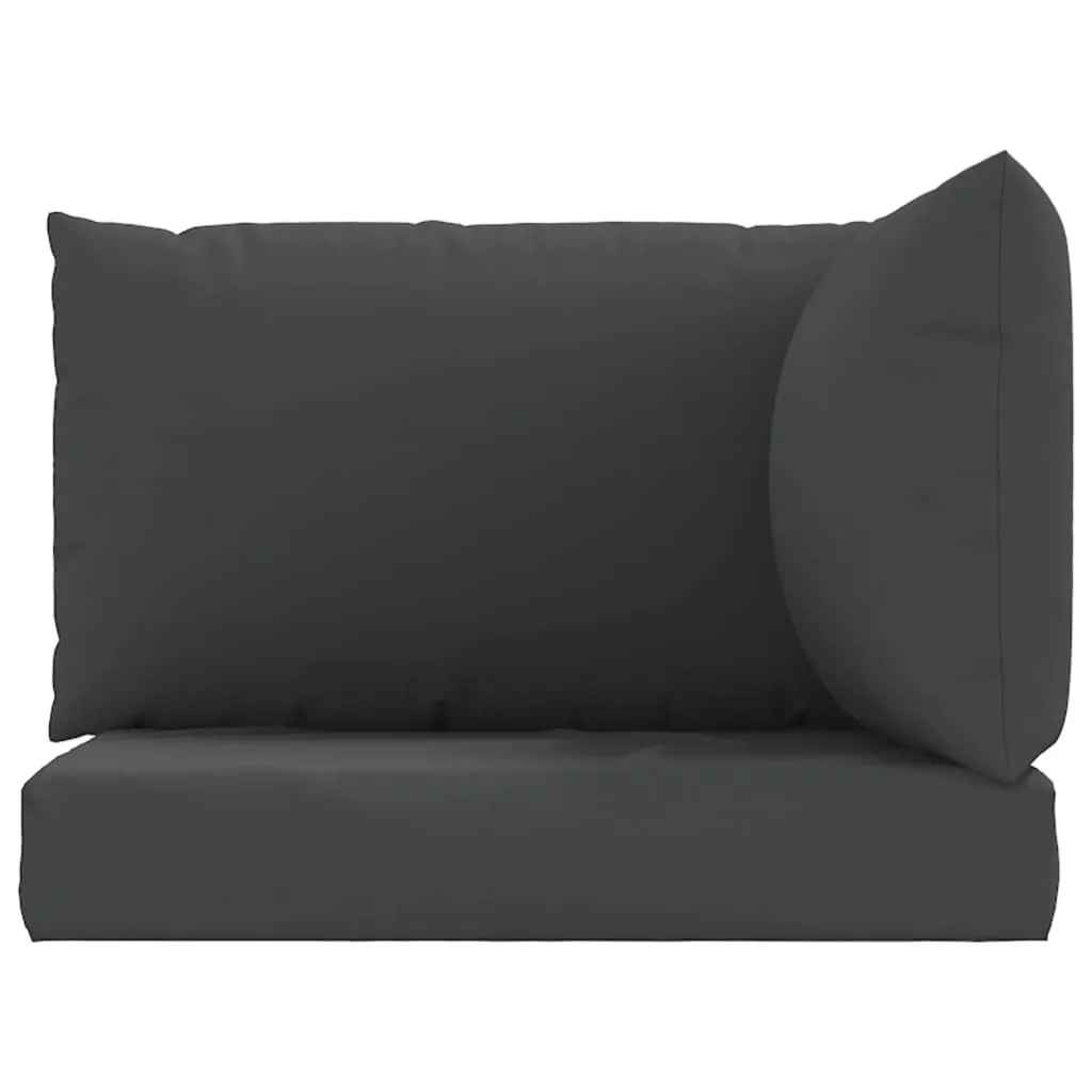 vidaXL Palettenkissen 3-tlg. Schwarz Oxford-Gewebe