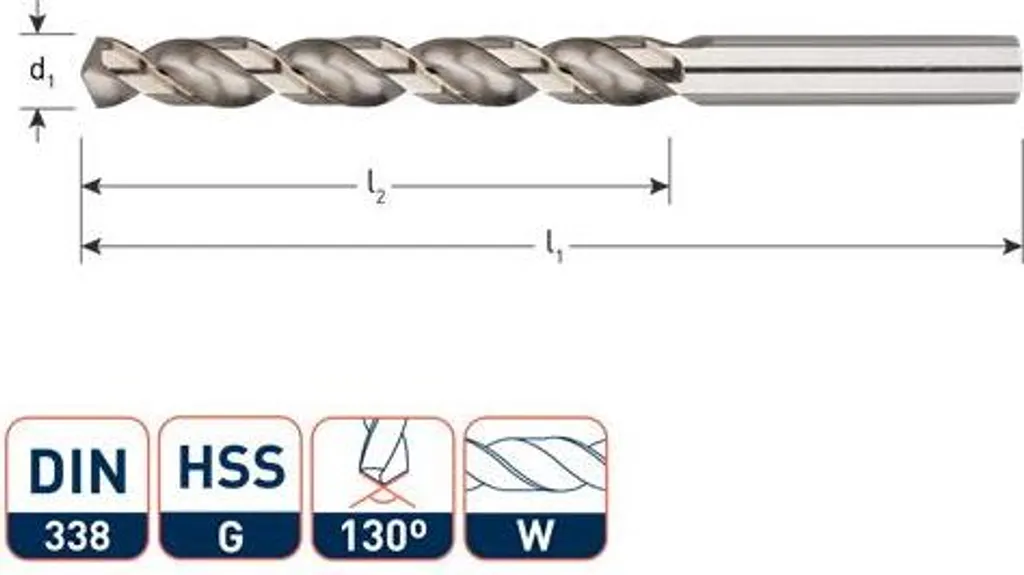 Punta Trapano Rotec 5,0mm per Alluminio DIN338 - Spedizione Rapida