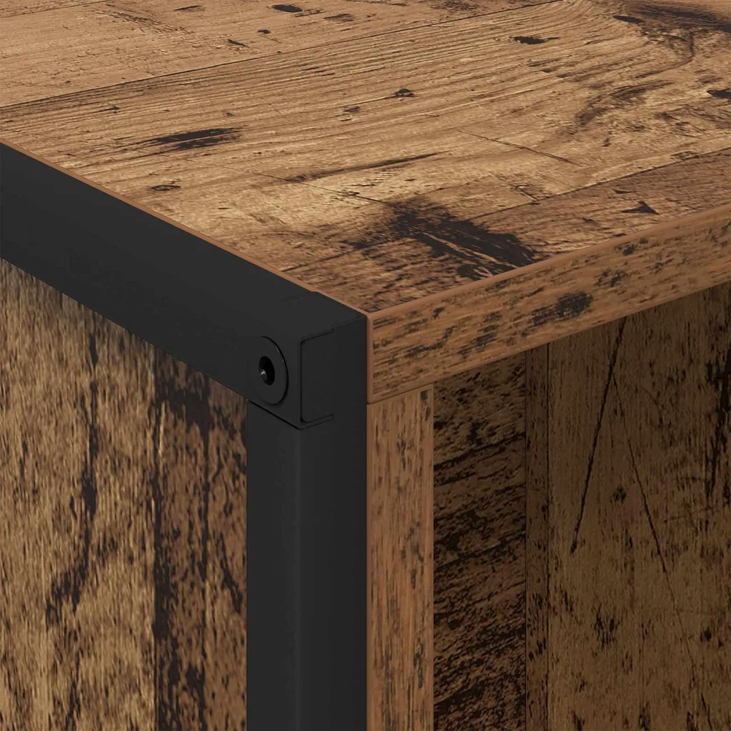 Mobile Libreria Legno Naturale Recuperato 108cm - Scaffale Multiuso - 8