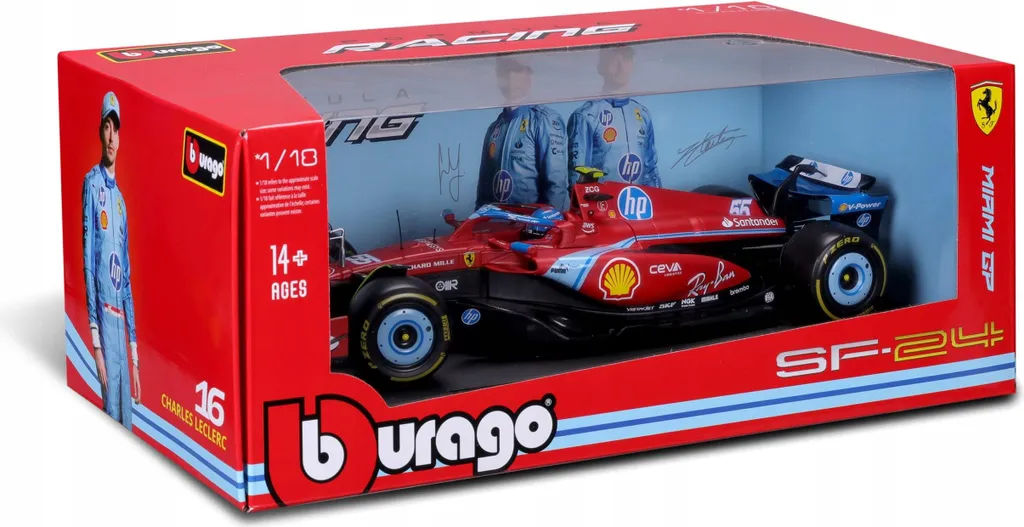 F1 Ferrari SF-24 Carlos Sainz Bburago 1:18 miniature de collection 2024