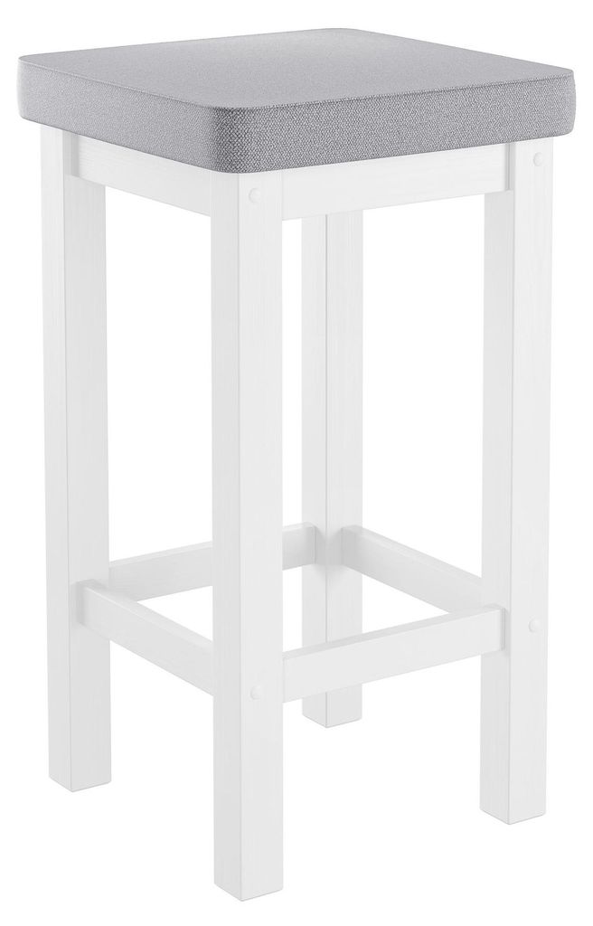 Holzhocker Barhocker mit verschiedenen Polsterfarben 60 cm Produktbild 