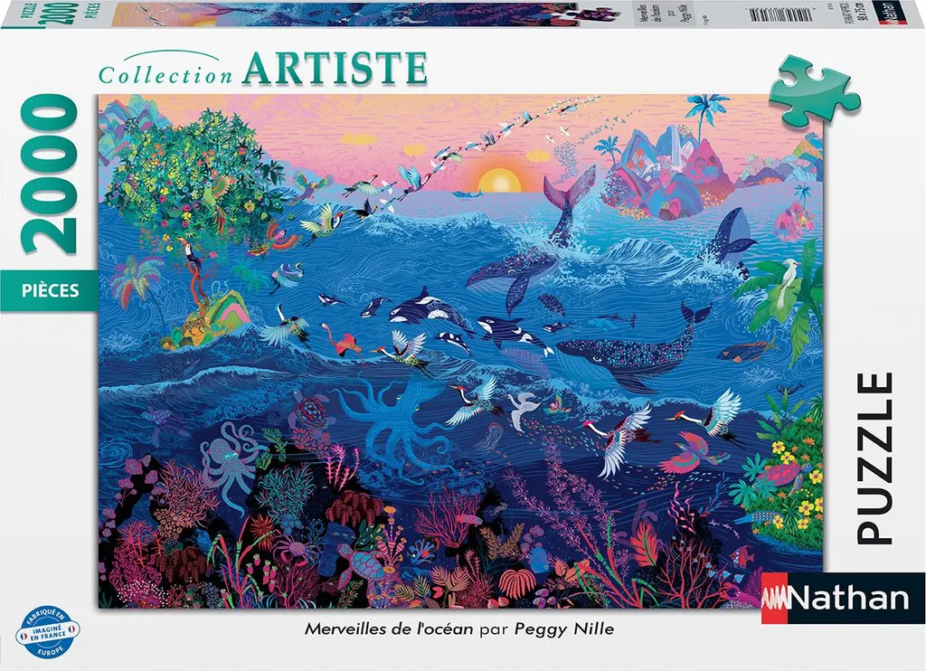 Puzzle Nathan 2000 pièces résistant et sans reflets Merveilles Océan