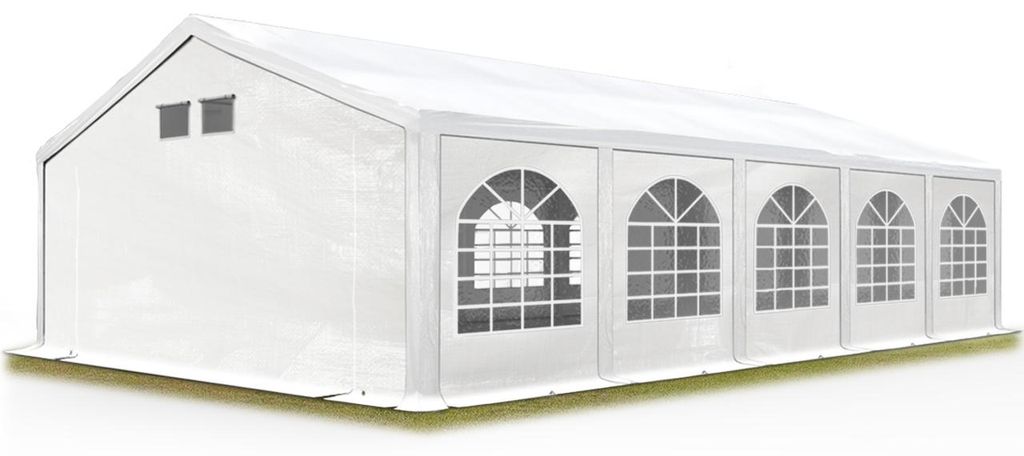TOOLPORT Partyzelt Festzelt 5x10 m in weiß Professional PE Produktbild 