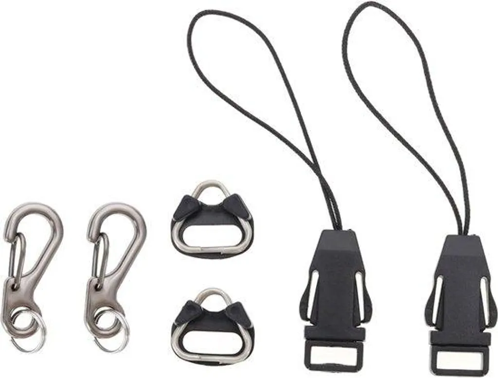Accessoire portage appareil photo : kit boucle rapide et clips noirs