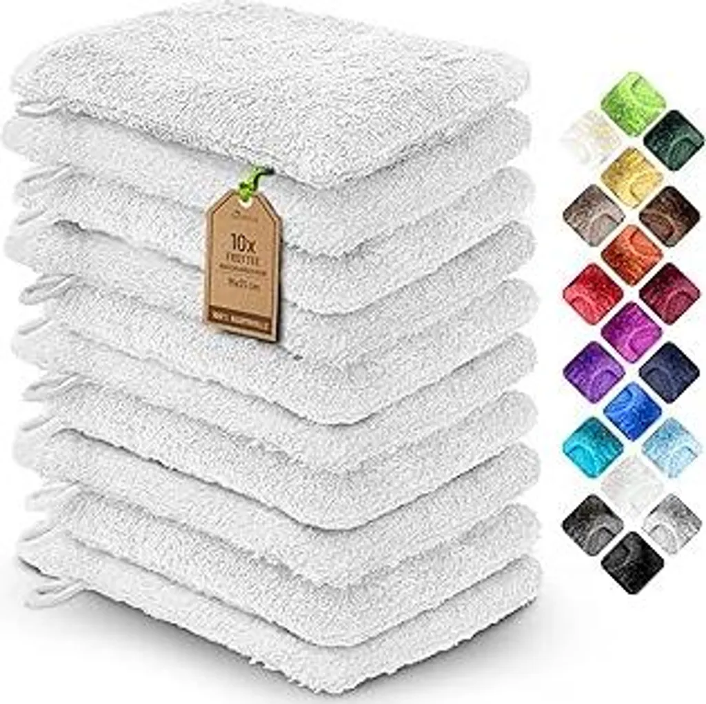 10 Guanti da Bagno Professionali NatureMark 15x21 cm Bianchi