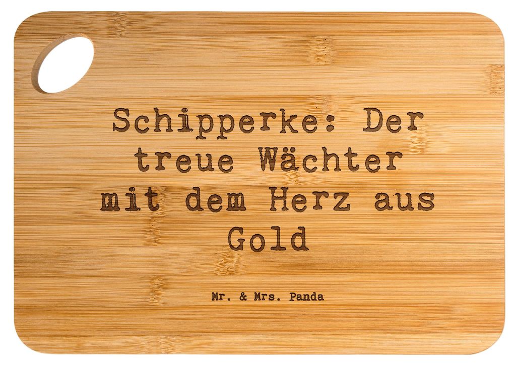 Mr. & Mrs. Panda Küchenbrett Spruch Schipperke Wächterherz - Transparent - Geschenk, holzschneidebrett, Hunderassen Charakter, Hunderasse, Freund...