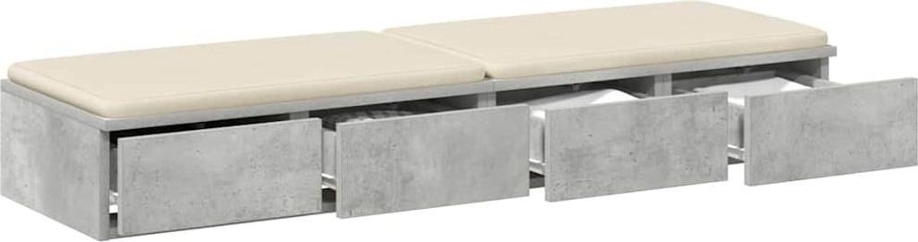 Bettschubladen Beton Grau 120 x 36,5 x 16,5 cm Holzwerkstoff