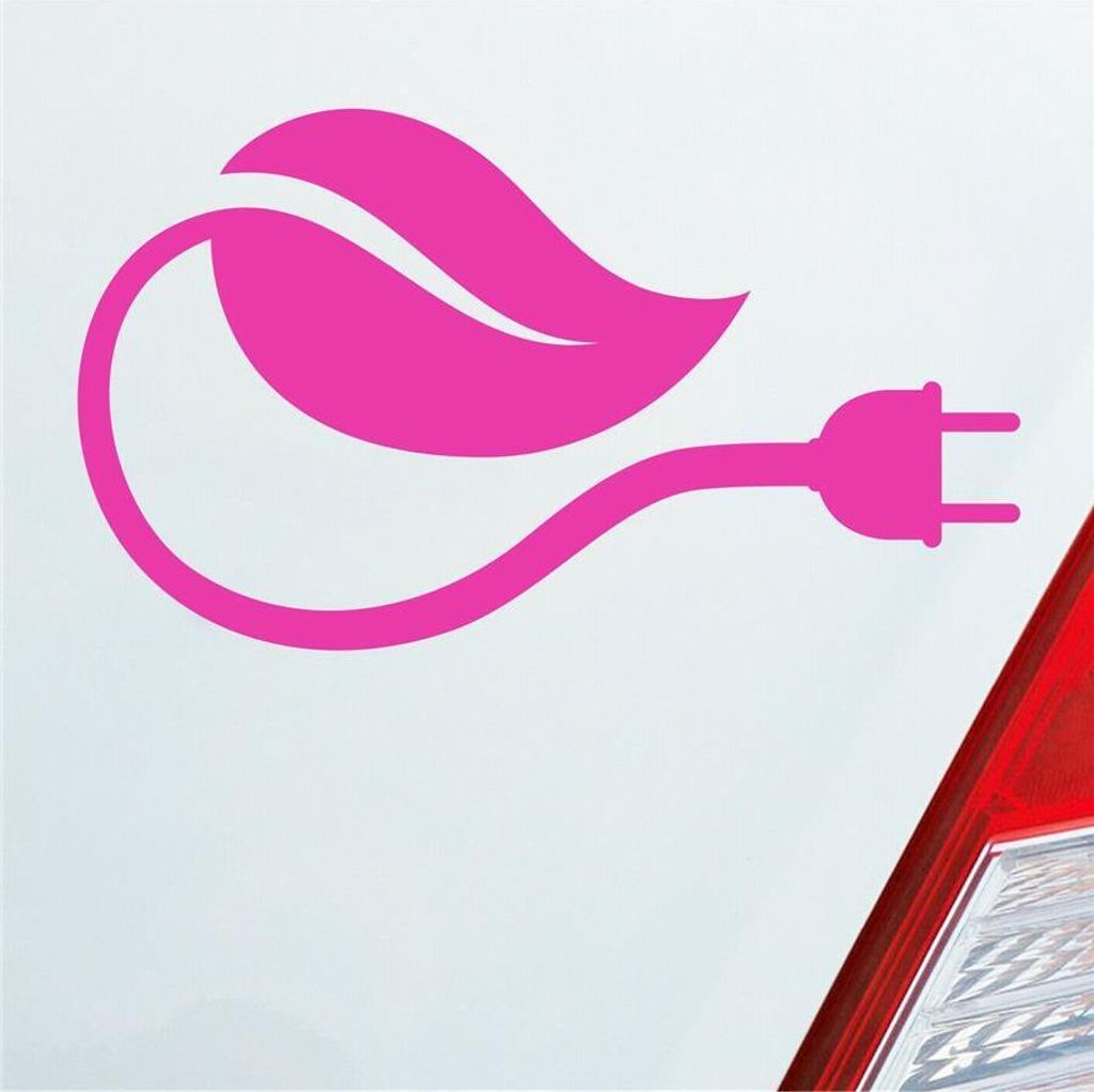 Auto Aufkleber Ökostrom Öko Strom Umwelt Elektrizität Natur 17x10 cm Pink Sticker Heckscheibenaufkleber
